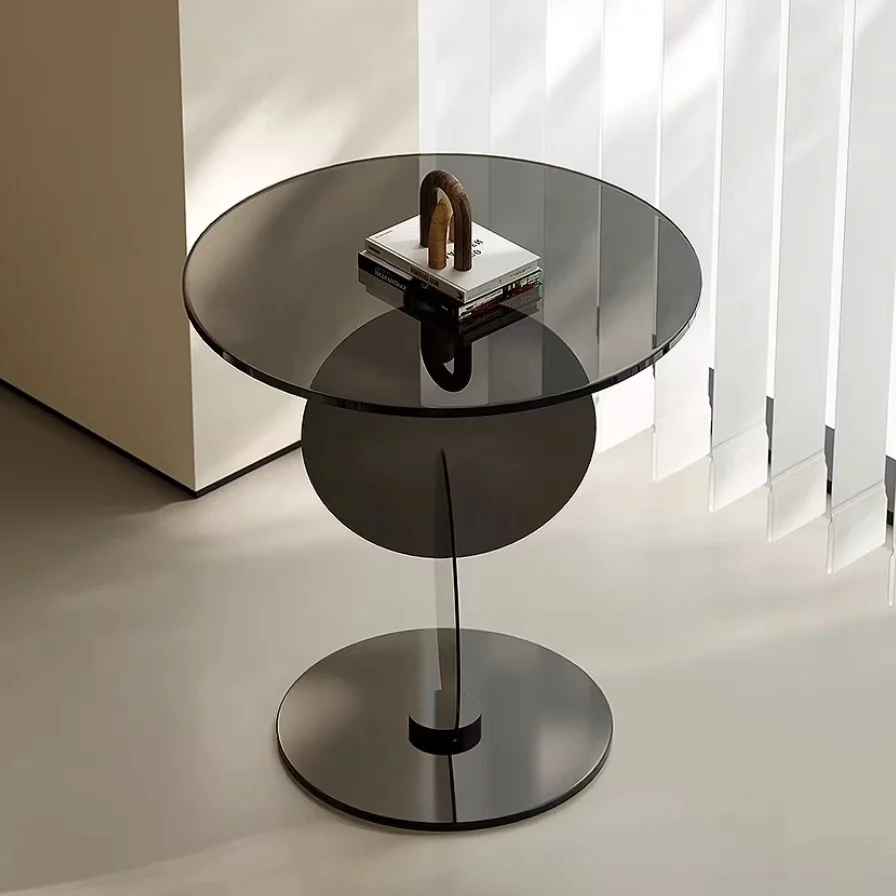 

xc-High Class Side Table Modern Round Small Side Coffee Tables Living Room Home Furniture Metal Sofa Side Table#