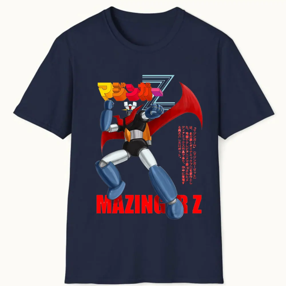 Clothing Summer Anime Graphic T Shirt for Men Mazingers Z Classics Print Short Sleeve Cotton T-shirts Harajuku Streetwear Tops