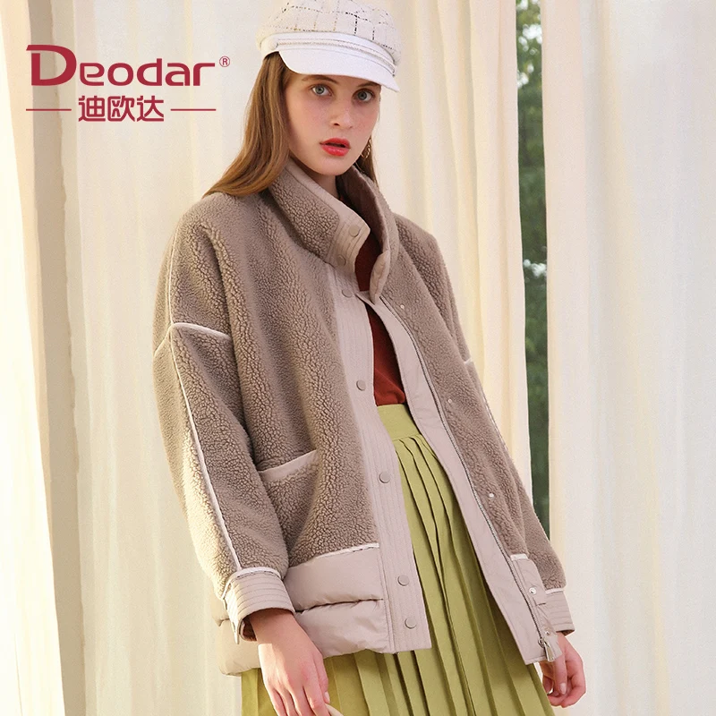 DEODAR 90% White Duck Down Winter Women\'s Short Down Jacket Warm Single Row Button Coat Windproof High Street Casual Outwear