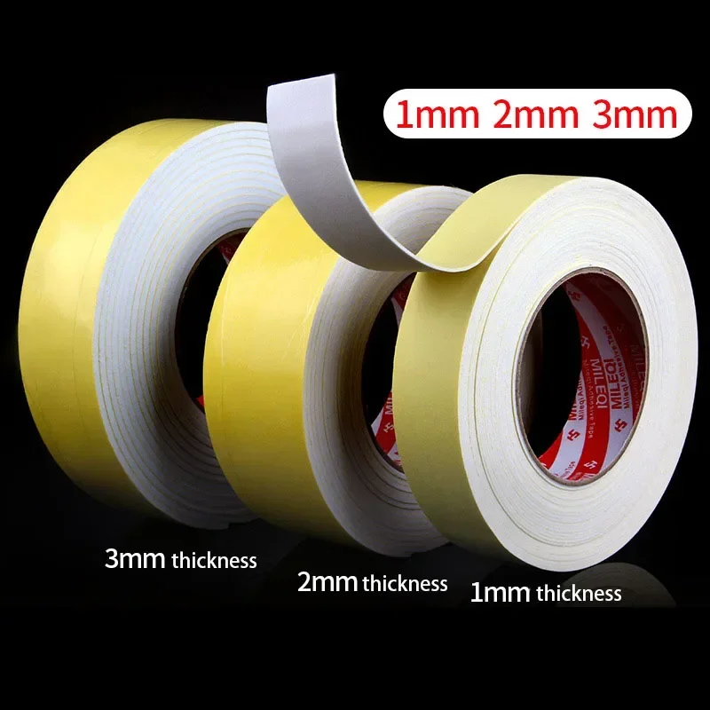 EVA Single Side White Sealing Strip 1mm 2mm 3mm Thickness Self-adhesive Window Door Heat Insulation Anti Collision Foam Tape