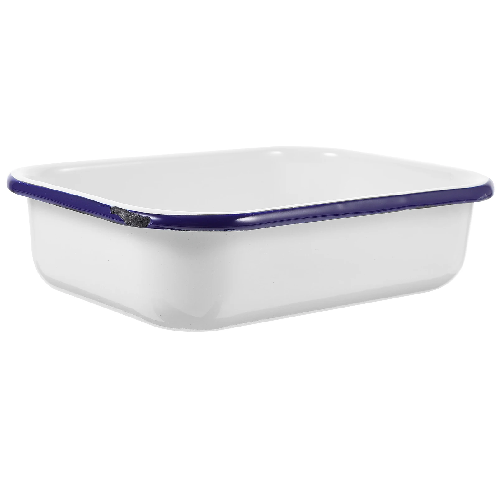 

Enamel Baking Tray Kitchen Restaurant Heat Resistant Non Stick Food Cooling Pans Oven Cake Meat Pie Pan Multifunctional Storage