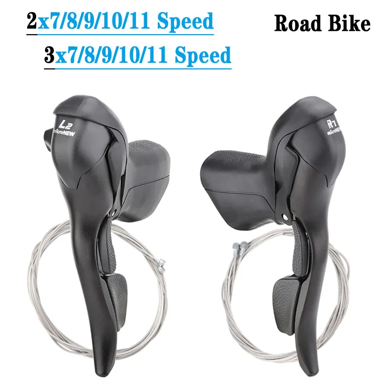 

MicroNEW Road Bike Shifters 2x7/8/9/10/11Speed Brake Lever Bicycle 3x7/8/9/10/11 Speed Derailleur Groupset For SHIMAN0 Parts