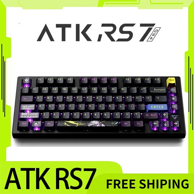 

Vgn Atk Rs7 Magnetic Axis Keyboard Aluminium Alloy Wired Keyboard Customized Hot Swap Gasket Rgb For E-Sports Gamer Gifts