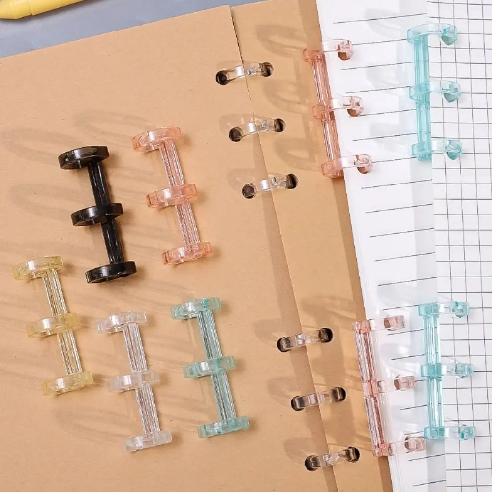 3 Hole Loose-leaf Ring Clip Creative Plastic 5 Colors Loose-leaf Book Hoops Ring Opening Loose Leaf Buckle Albums