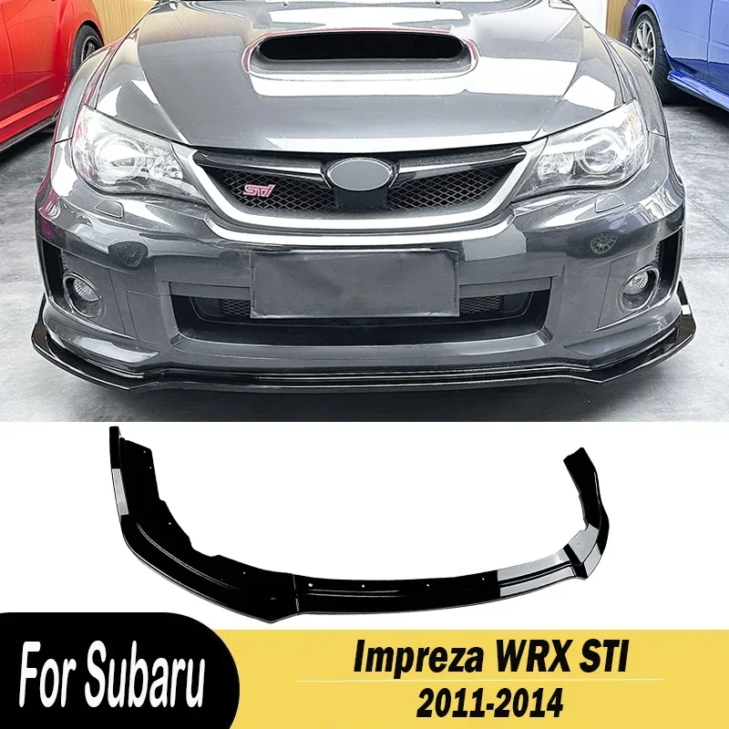 For Subaru Impreza WRX STI 2011 2012 2013 2014 3Pcs Car Front Bumper Lip Splitter Diffuser Spoiler Bumper Body Kits