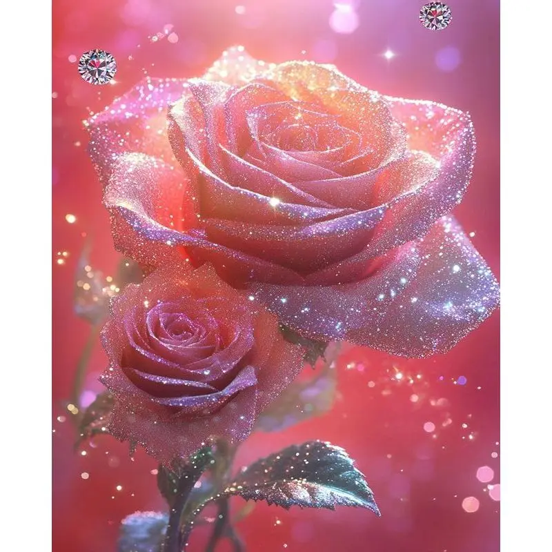

GATYZTORY Diamond Embroidery Rose flower Painting DIY Full Square Round Diamond Mosaic Suitable For Beginners Holiday gifts