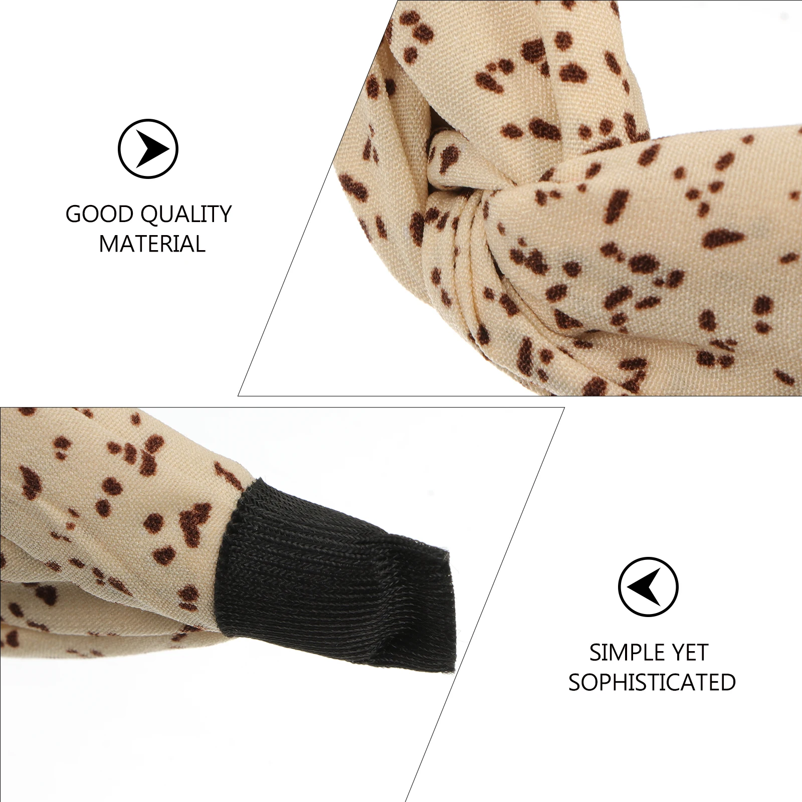 

Резинки для волос, повязка на голову, женские обручи, завязанные повязки на голову для девочек, широкие декоративные бежевые аксессуары Miss