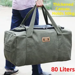 Thickened Canvas Travel Bag Large Capacity Handheld Luggage Bag for Men And Women Moving Home Traveling And Touring Bag