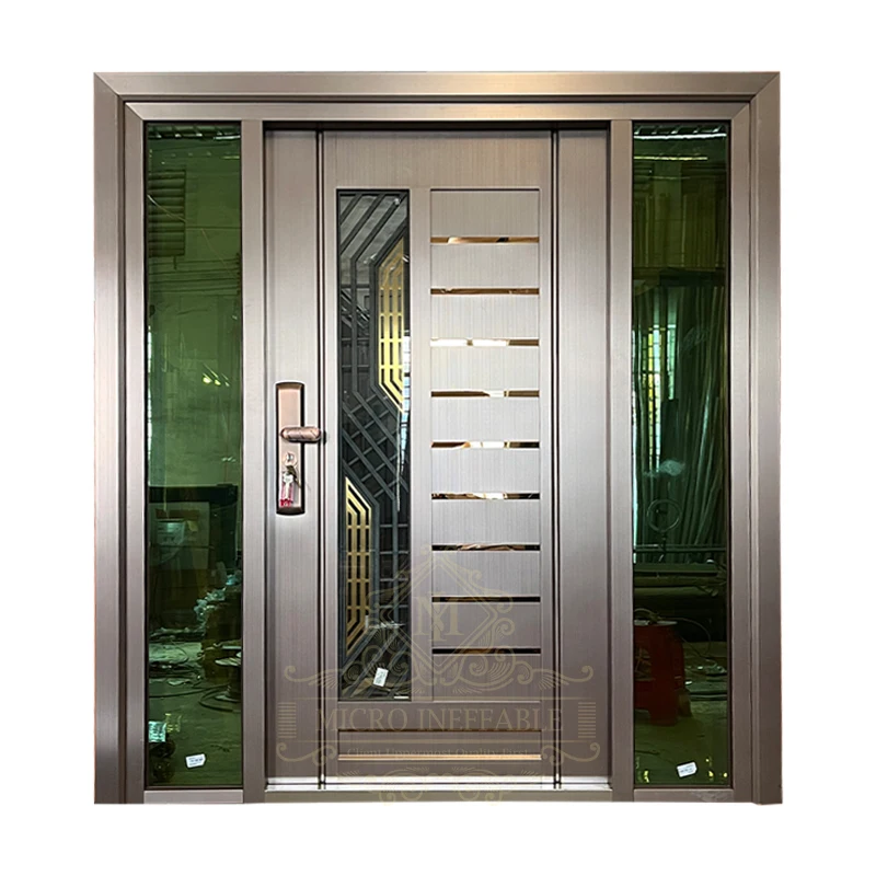 Best Price Steel Grill Door Design Security Steel Door Entry Exterior Metal Doors