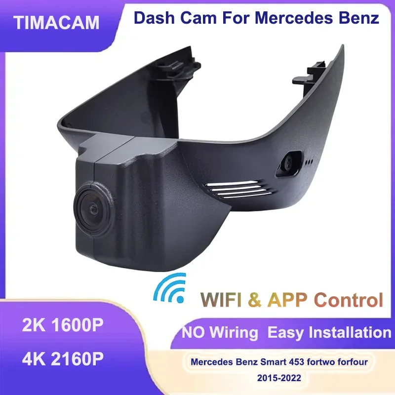 

TIMACAM Wifi HD 2160P 2K 4K Car Dvr Front and Rear Dash Cam For Mercedes Benz Smart 453 for Smart fortwo forfour 453 2015-2021