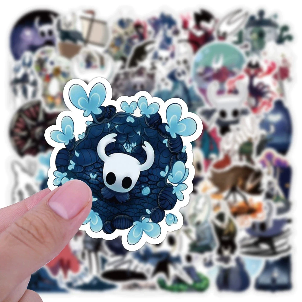 

10/30/50pcs Anime Game Hollow Knight Stickers Cartoon Decals DIY Stationery Luggage Laptop Bike Cool Waterproof Graffiti Sticker