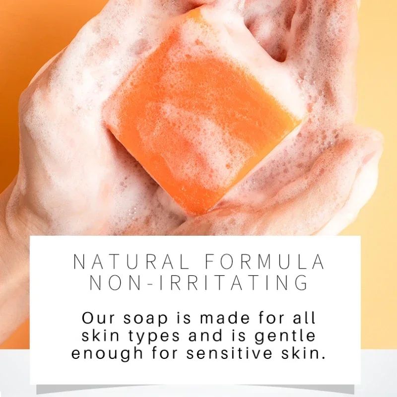 Turmeric Soap Face Cleansing Anti Acne Skin Brighten Remove Pimples Dark Spot Lightening Handmade Ginger Essential Oil Body Bath