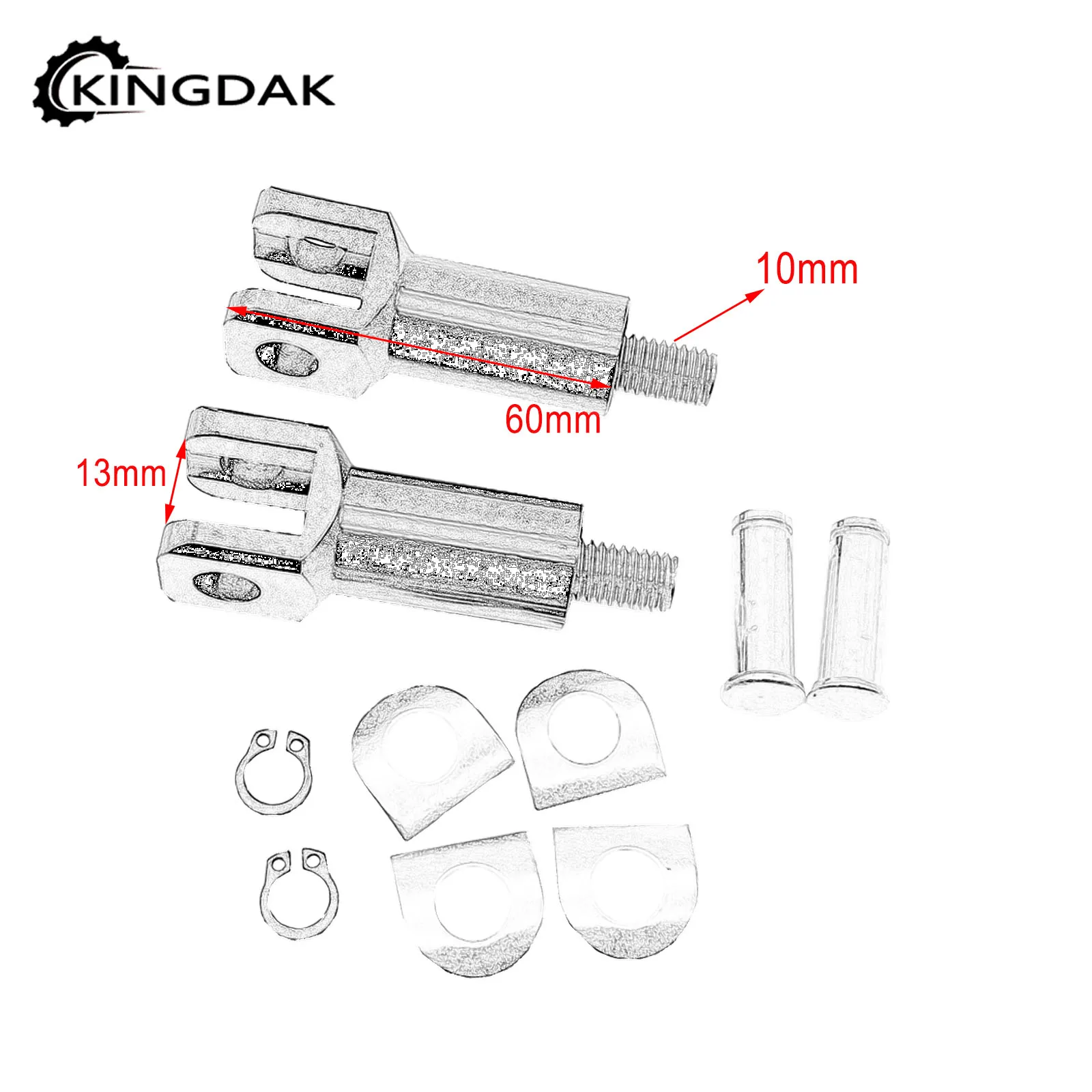 Motorcycle Passenger Foot Pegs Support Mount 2.25\