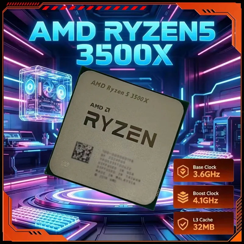 

AMD Ryzen 5 3500X R5 3500X 3.6GHz Six-Core Six-Thread CPU Processor 7NM 65W L3=32M 100-000000158 Socket AM4 Without Packag