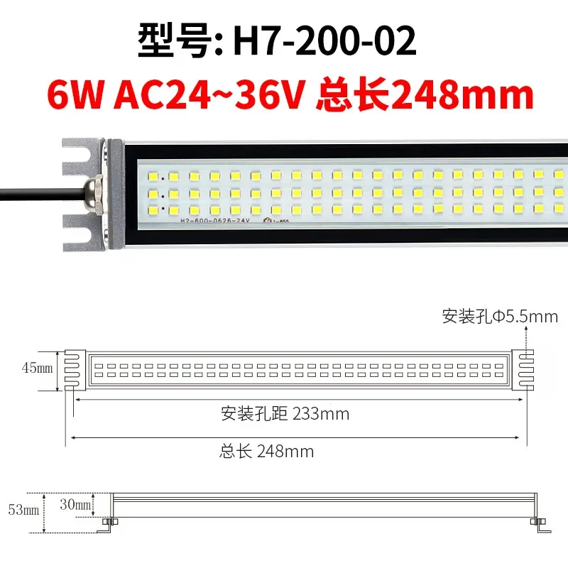 Imagem -04 - Lâmpada Led à Prova de Óleo à Prova de Óleo Impermeável Retângulo Retângulo Cnc Máquinas-ferramenta Iluminação Trabalho Torno Metal 24v 220v