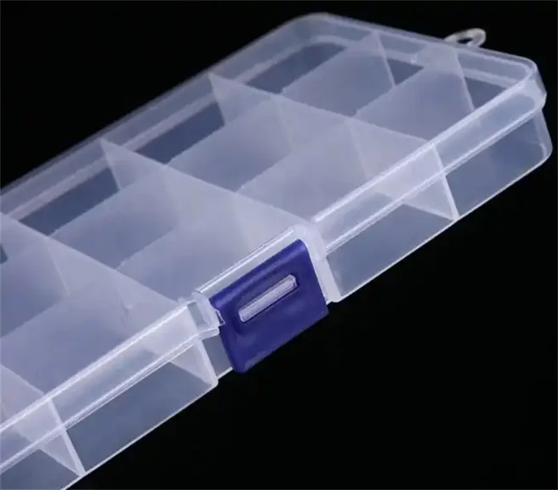 Tool Storage boxes Transparent Plastic box Screw Compartment Box Jewelry Earring Display Case Container Clear Terminal Organizer