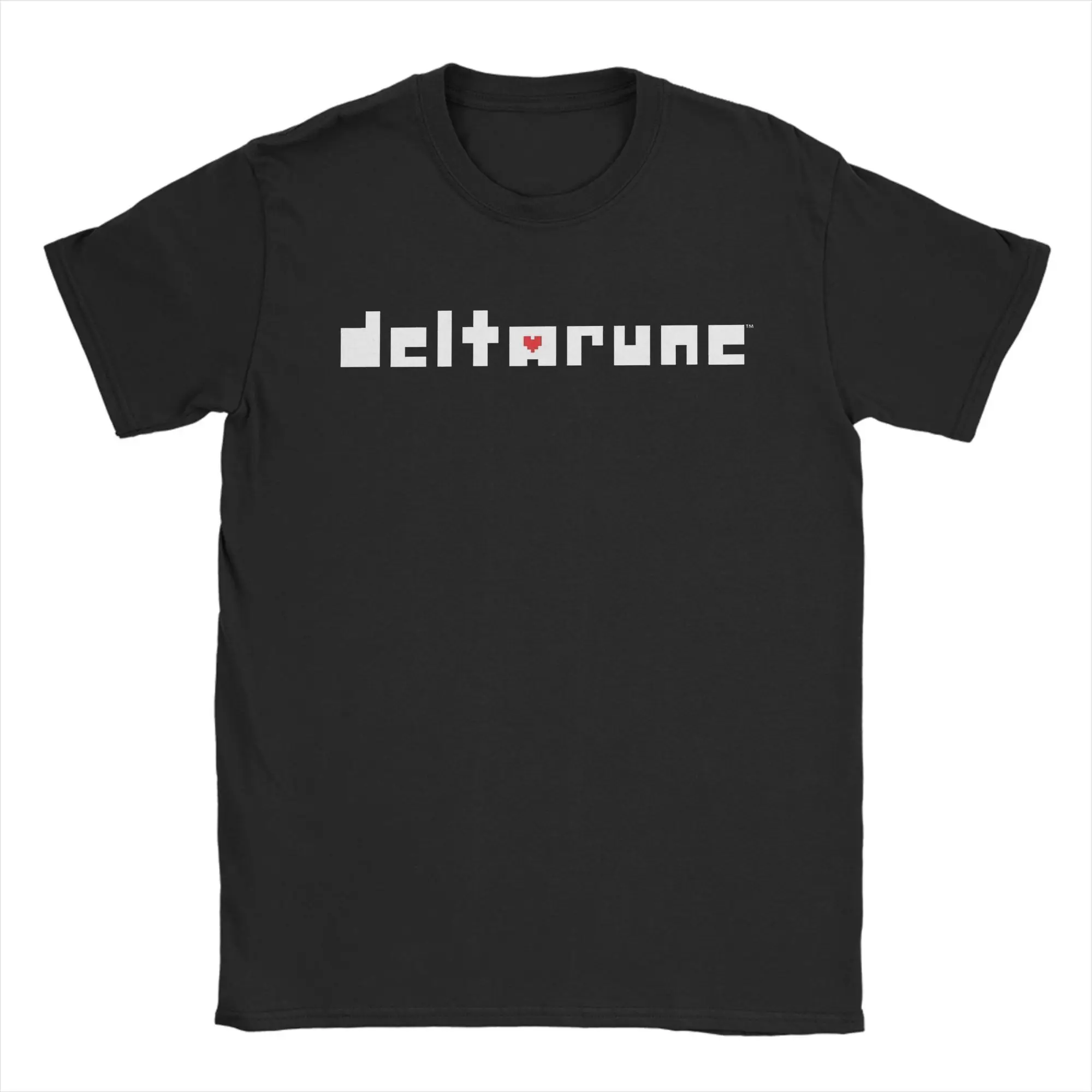 

Футболки с логотипом Deltarune, мужская новинка, футболка из 100% хлопка, футболки с круглым вырезом и короткими рукавами, классические топы
