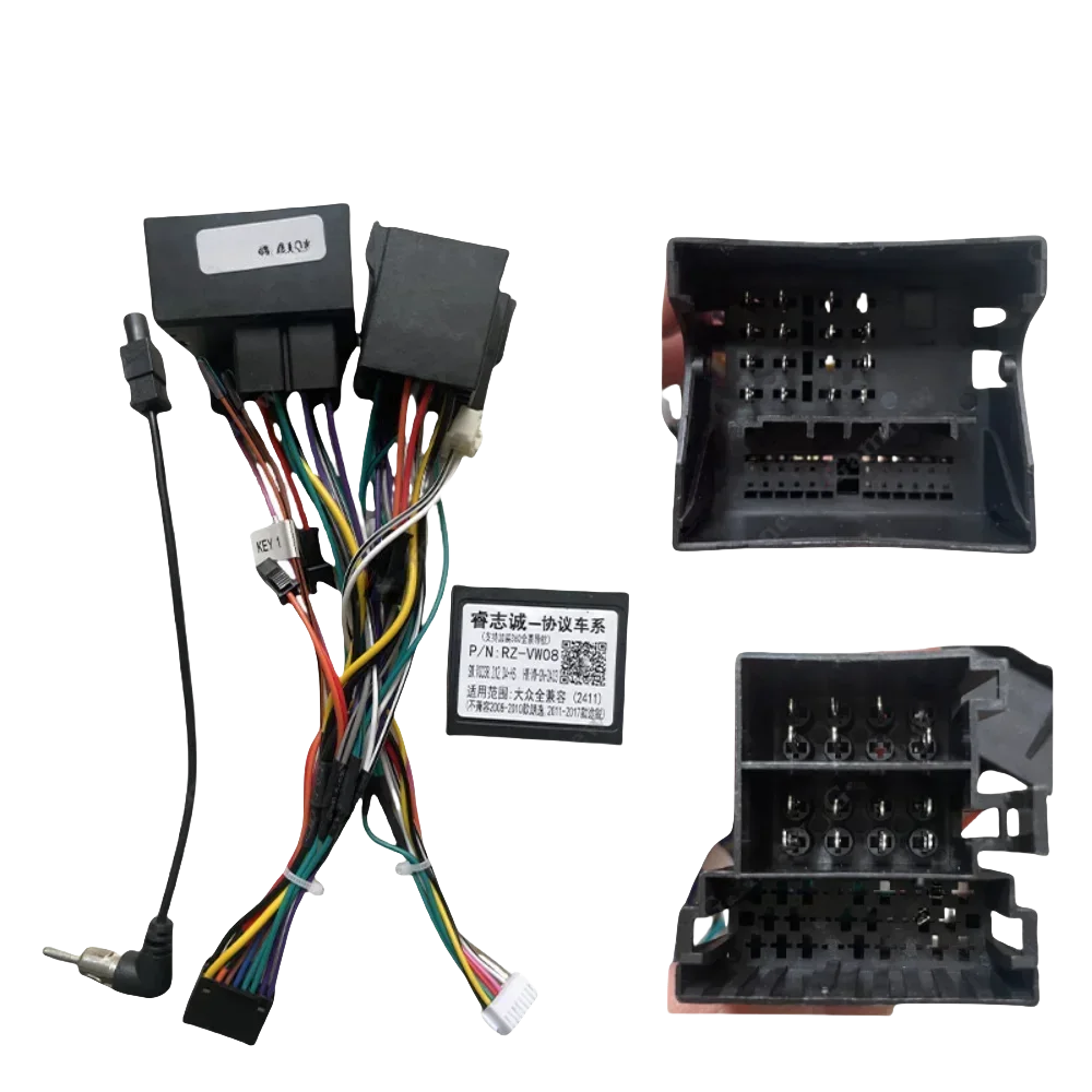 Raise Canbus Box RZ-VW08 Car Wire Harness Adapter Power Cable For All VW Volkswagen Passat B5 B6 SEAT Ibiza Skoda Golf Tiguan
