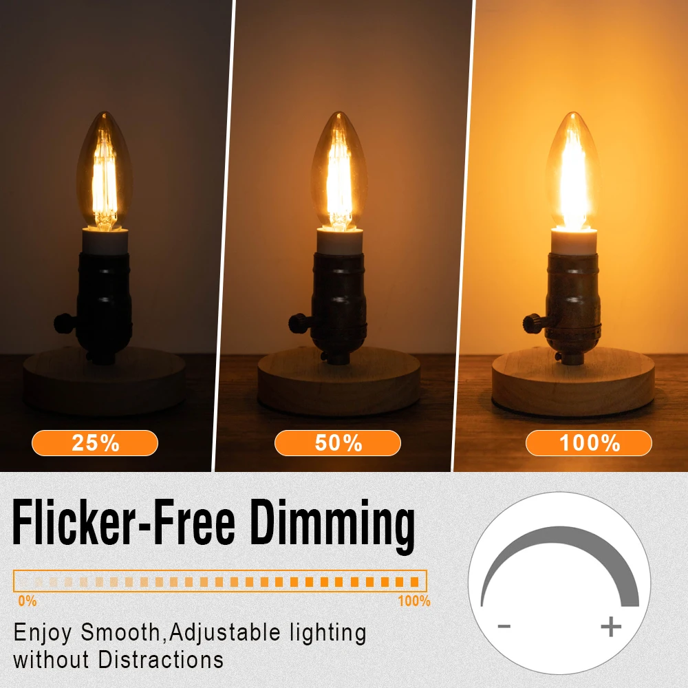 شمعة C35 E14 4 واط 6 واط 220 فولت مصباح ليد لمبات الدافئة الأبيض عكس الضوء استبدال قلادة الثريا داخلي مصباح بفتيل ديكور المنزل