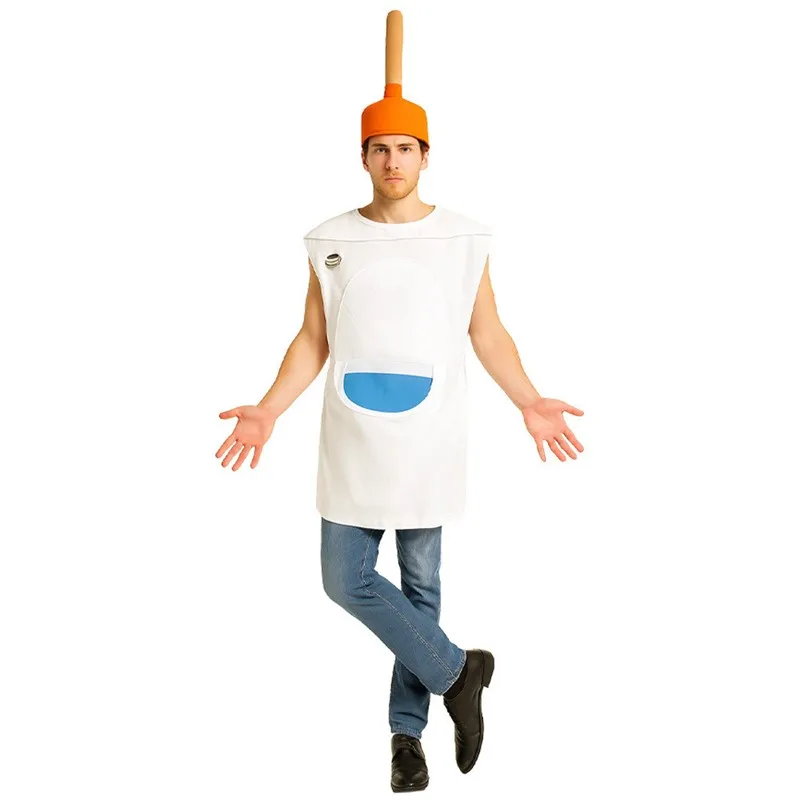 

Halloween Adult Cos Toilets Role Performance Costume Funny Prank Company Annual Party Entertainment Stage Ethnic Performance ...