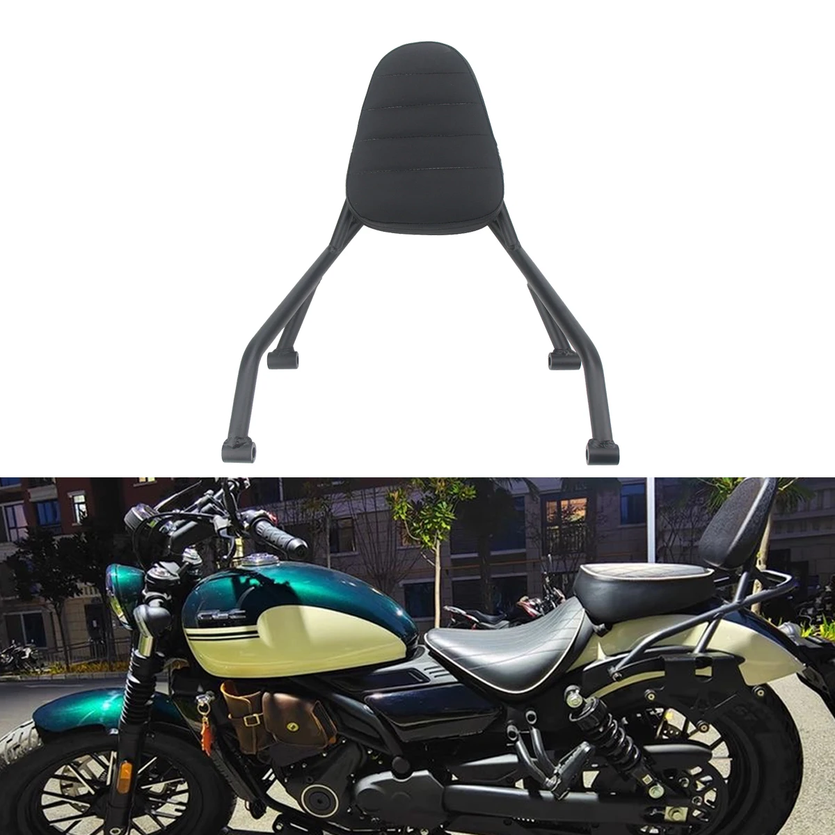 

CL-C250 Motorcycle Factory Modified CFMOTO 450CL-C 450CLC Rear Backrest Retro Bow Cushion Non Destructive Installation 250CLC