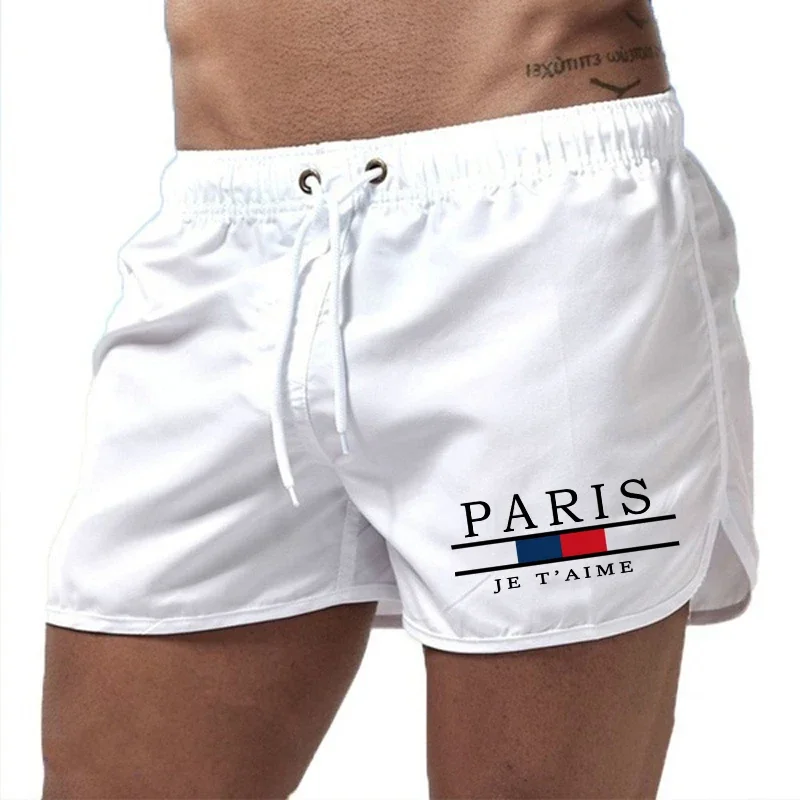 Men's shorts 2025 beach underwear swimming sports pants quick drying swimming men's surfing breathable drawstring fashion casual