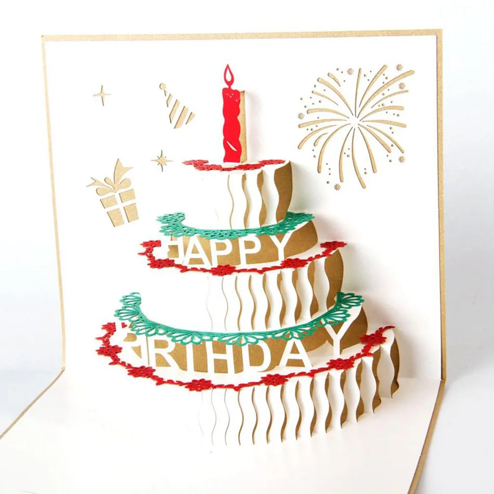 

3D Greeting Cards Unique Birthday Paper Card Messages for Invitations Christmas ThankYou MothersDay Wedding Anniversary Gift