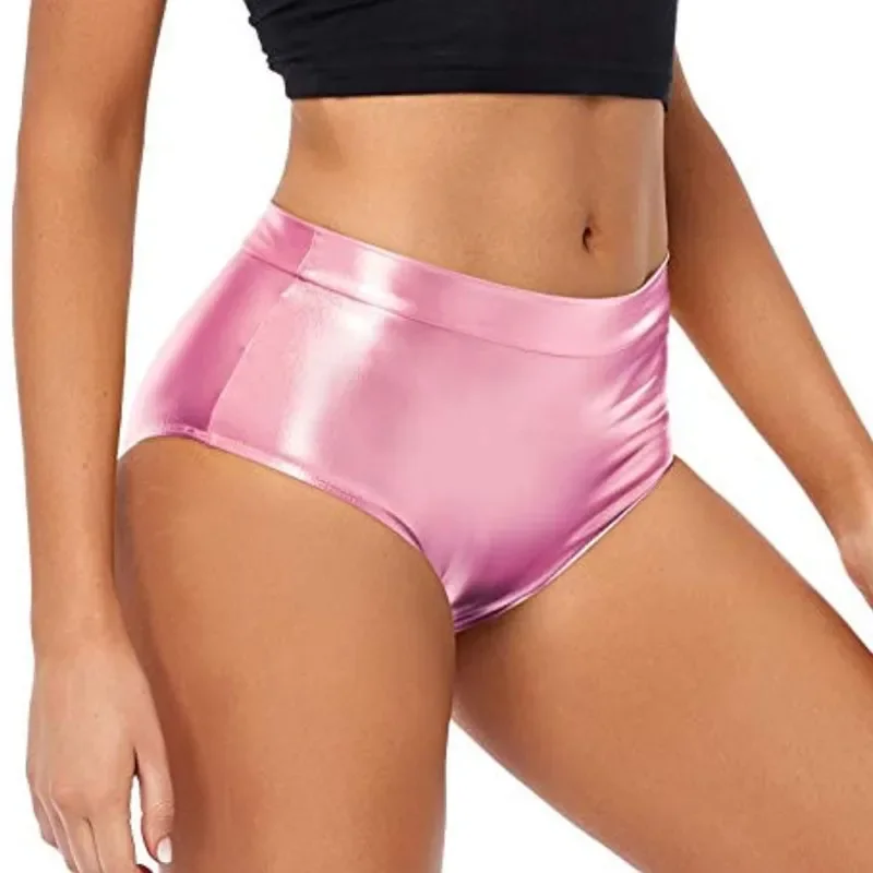 Sexy Nachtclub-Shorts aus Glänzendem PU-Leder für Damen und Mädchen, Schlanke Elastische Taille, Übergröße, Bequeme Weiche Hot Pants – Detail 6
