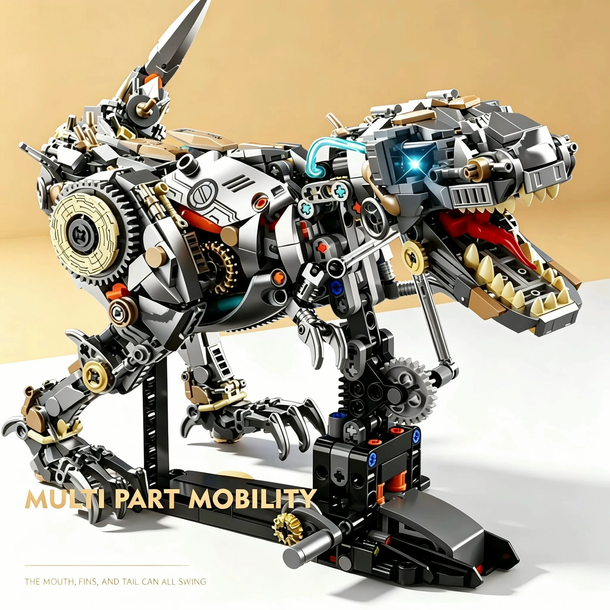 

New Dinosaur Building Blocks Mechanical T-Rex Model Educational DIY Desktop Decoration Toy 76968 Gift for Children and Adults