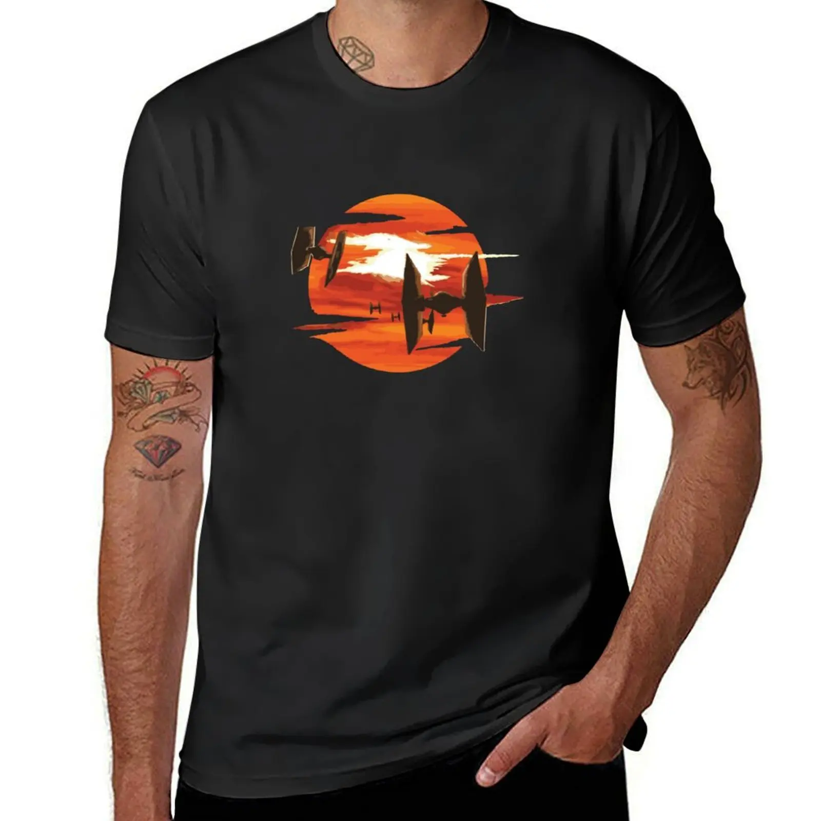 

Ride of the Tie fighters T-Shirt cotton man t-shirts Anime t-shirt sublime t shirt for men