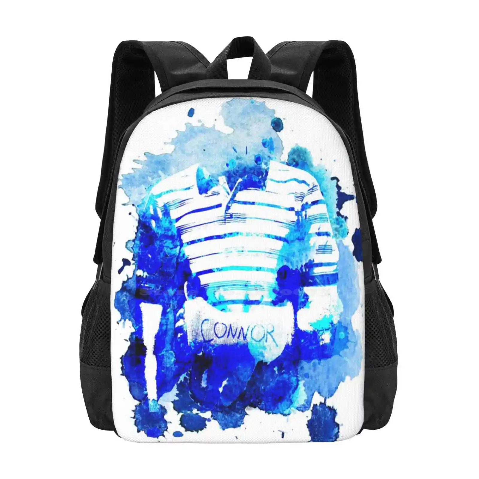 

Evan Blue Plaster Backpack For Student School Laptop Travel Bag Dear Evan Hansen Musical Comedy Well Platt Broadway Show Play