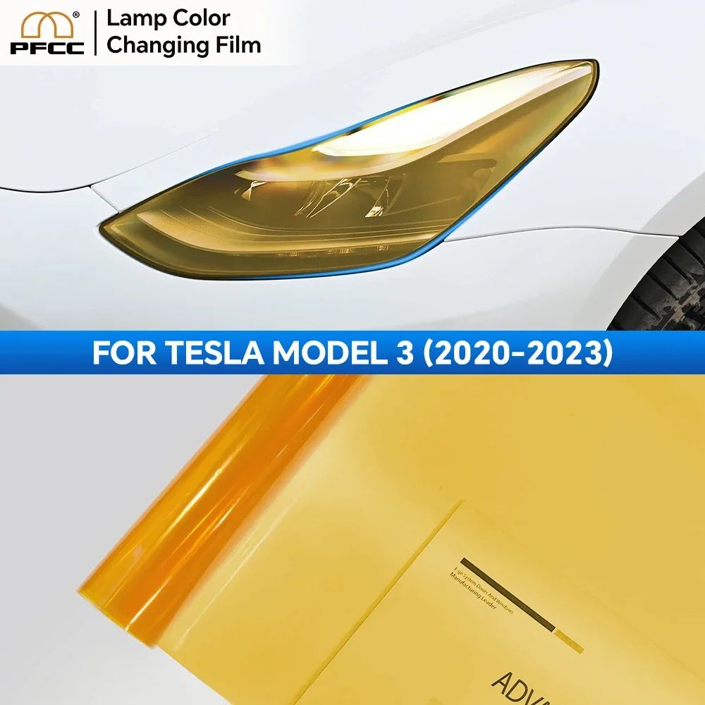 

Pre-cut Car Headlight Taillight Film Tesla Model 3 2020-2023 Translucent Fim Lights Change Color Film Stickers Matt Auto Styling