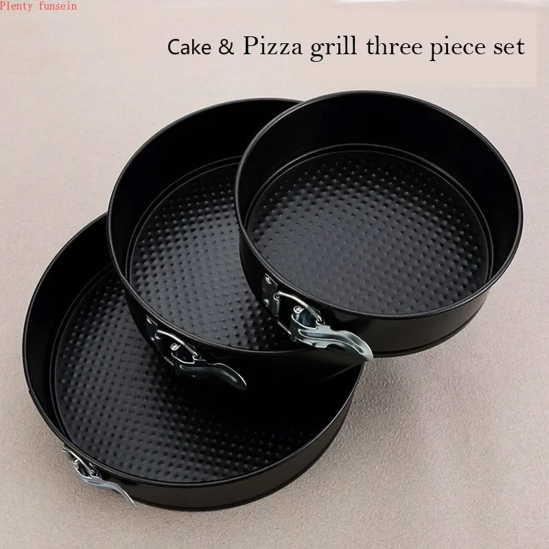 

Baking Cake Pans Kitchen Metal Round Dish Bakeware Non-stick Mold Gadget 6 "8" 9 "pizza Slipknot Removable Base Tray 3 szies