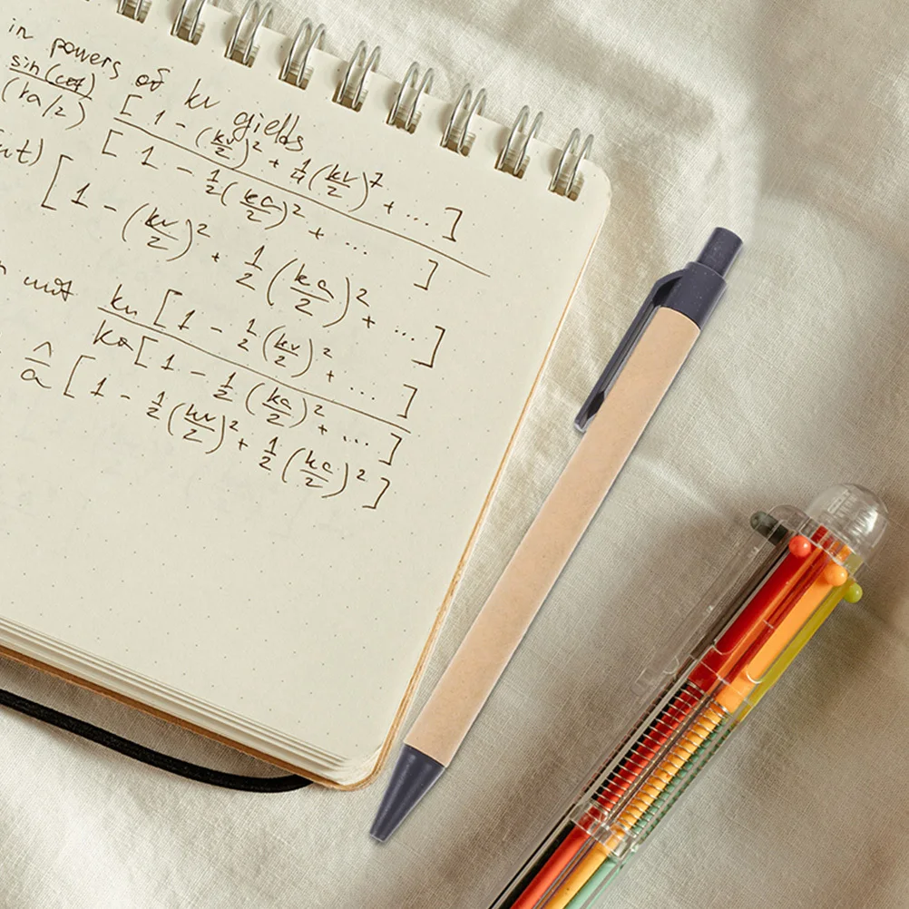 8Pcs Retractable Ballpoint Pens Creative Ergonomic Design Multi-Function Writing Pens for Study Office Portable Stationery Set