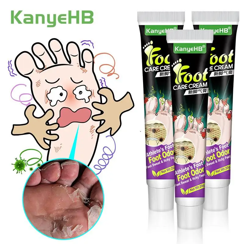 

3pc Tinea Pedis Treatment Cream Curing Beriberi Foot Odor Ulceration Inhibit Fungus Athlete's Foot Anti-itch Herb Ointment A1284