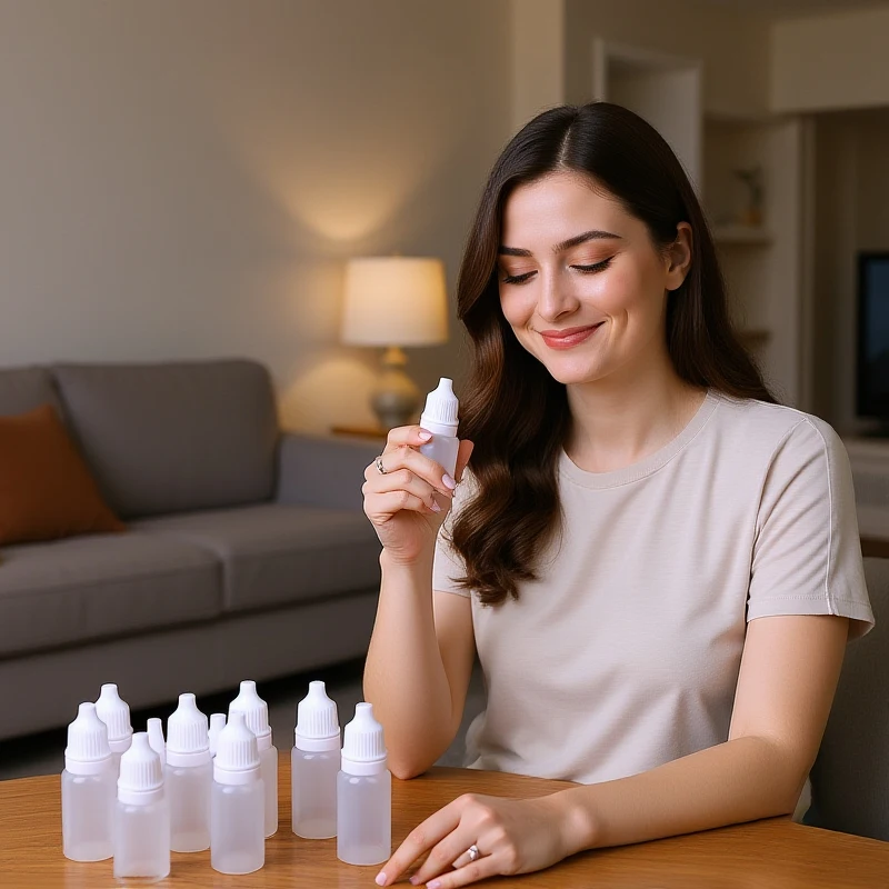 10 sztuk plastikowych butelek z zakraplaczem o pojemności 5/10/15/20/30/50 ml do przechowywania kosmetyków i olejków kosmetycznych