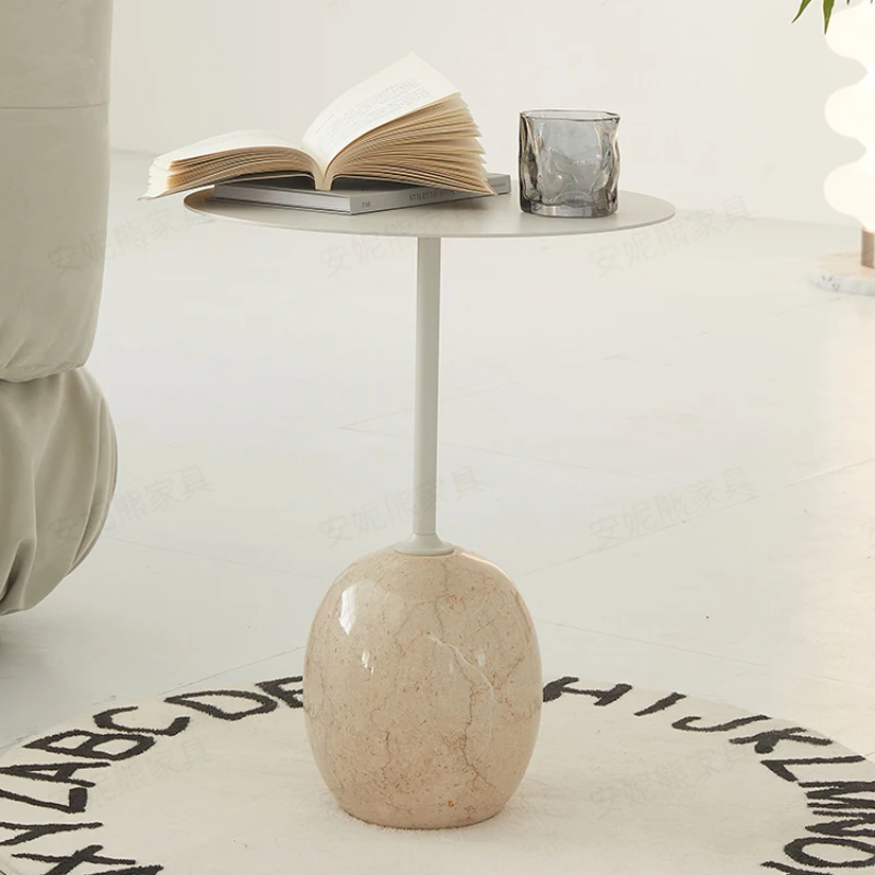 

Marble Center Coffee Table Modern Luxury Mini Stone Designer Coffee Table Circle Mesa Lateral Para Sala Small Space Furniture