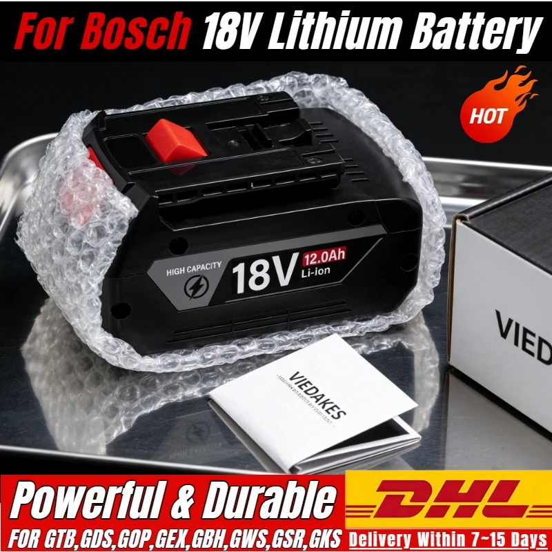 

100% original for Bosch 18V battery, 18V and 12000mAh backup batteries, Draadloze professional system, BAT609 GBA18V80 tool