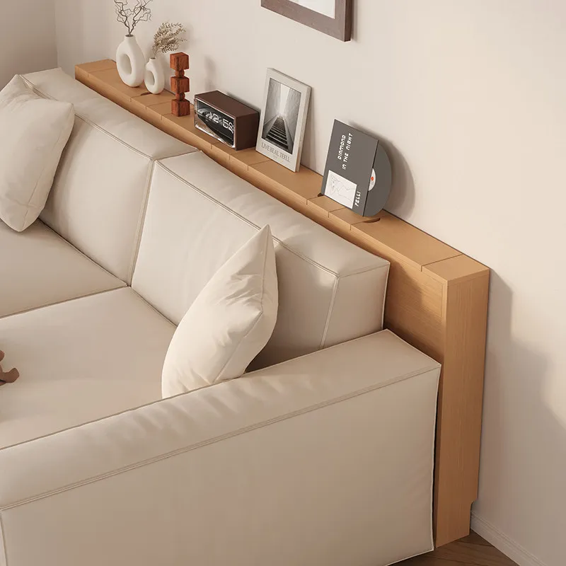 The rear storage rack of the electric sofa is ultra-narrow behind the wall