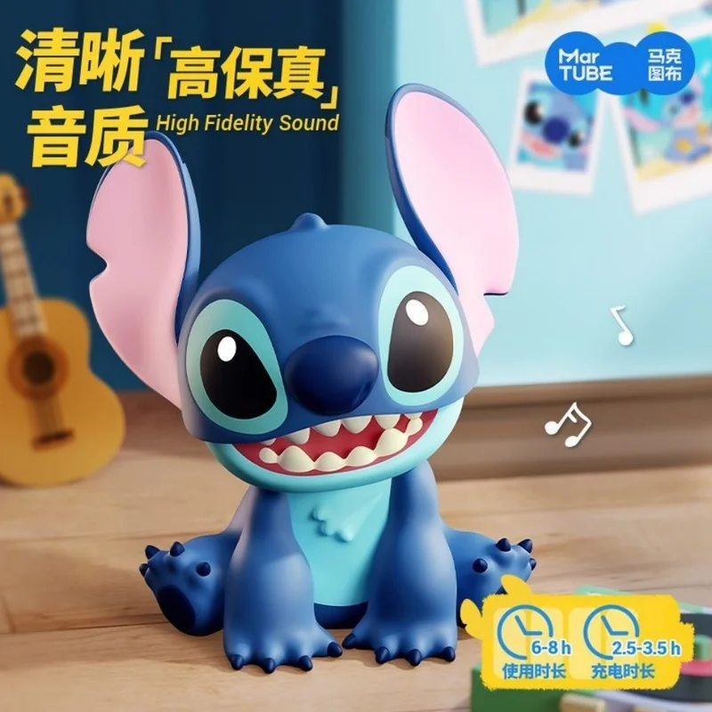 Stitch Figure Bluetooth Speaker Stitch'S Mouth Control Music Cute Disney Peripheries Desktop Decor Toy New Cartoon Gift Birthday
