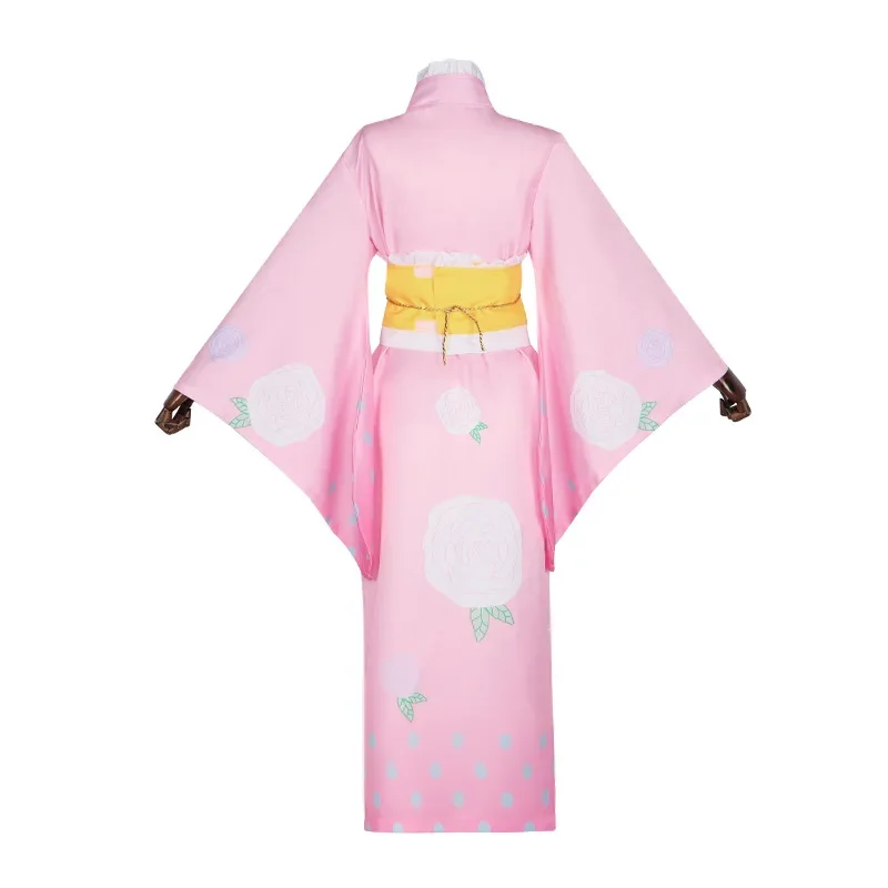 Disfraz de Cosplay de Anime Oshi No Ko, traje de Kimono con estampado rosa para niña y mujer, vestidos diarios de fiesta