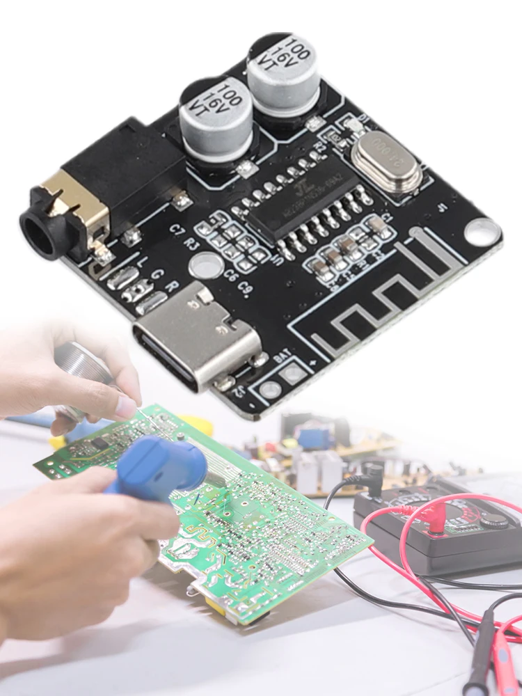

Audio Receiver Board Bluetooth-Compatible5.0 3.7-5V MP3 Lossless Decoder Board Wireless Stereo Music Module for DIY