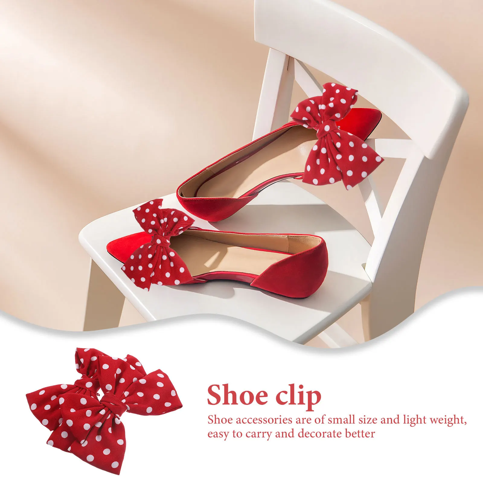 

1Pair Fabric Shoe Buckle Clips for Women Elegant Bow Decorations Widely Used for Wedding Anniversary Parties Shoe Clips