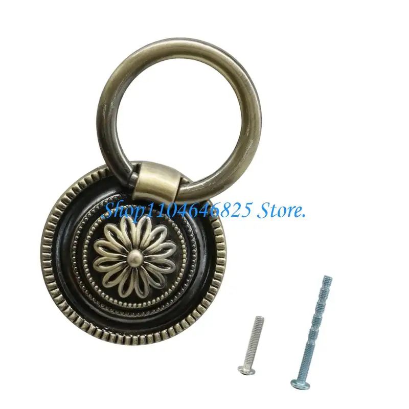 Single Hole Antique Bronze Pulls Furniture Pull for Cabinets and Bedside Tables