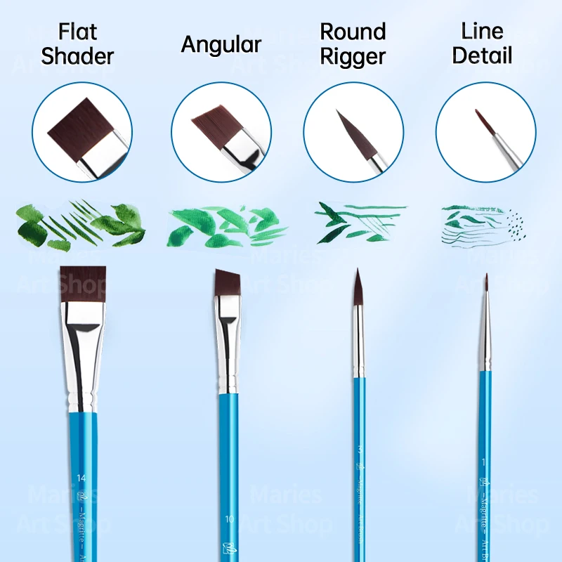 3/4 Packs Paint Brushes Set,Bulk Nylon Hair Short Handle Brush for Oil,Acrylic,Gouache,Eggs,Rock,Watercolor,Crafts,Models,Canvas