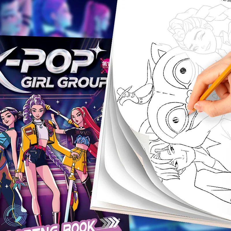 كتاب تلوين للأطفال، لوحة تتبع وفن خط الرسوم المتحركة الرسوم المتحركة، كتاب رسم للأطفال هدية عيد ميلاد الأطفال والكريسماس