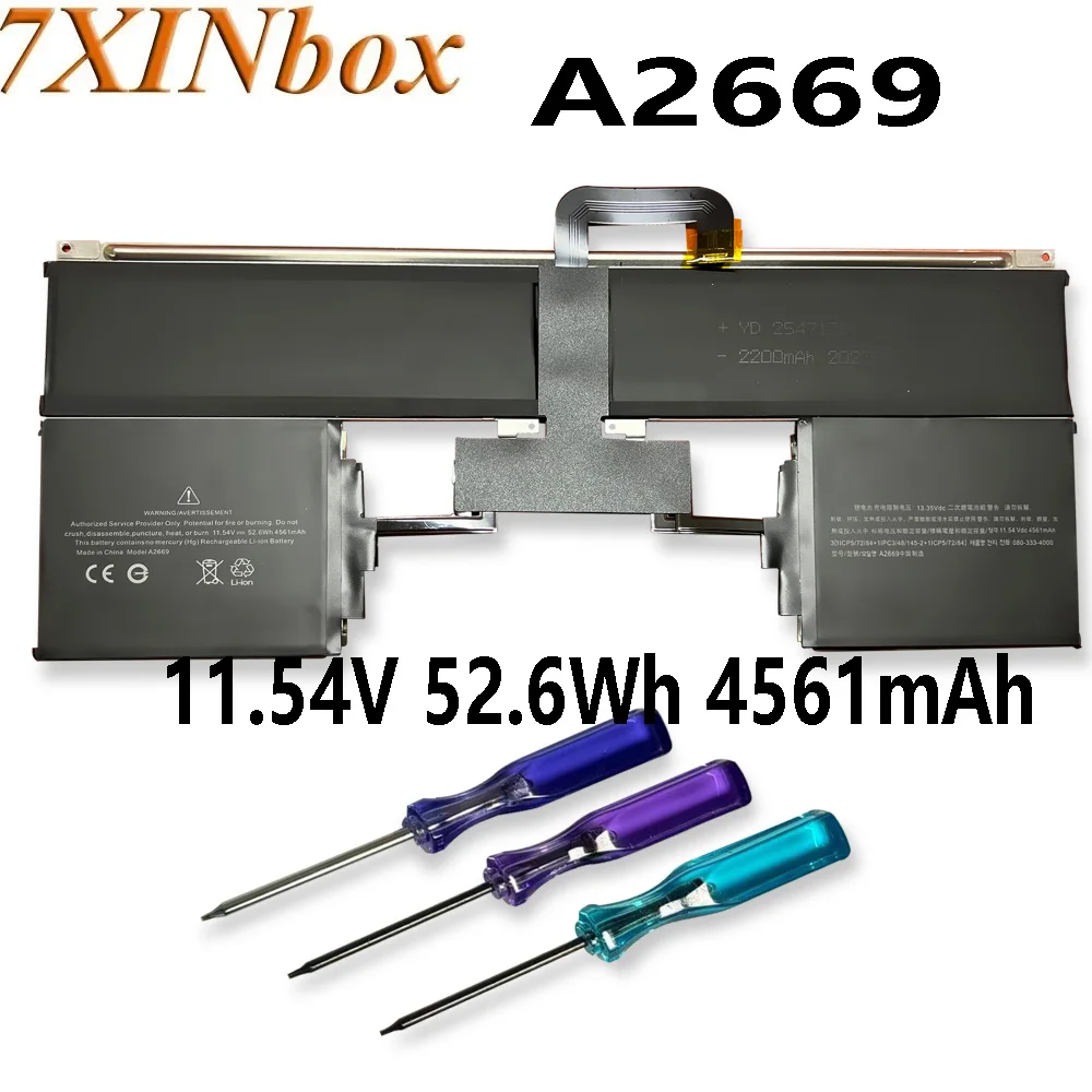 

7XINbox A2669 A2681 11.54V 52.6Wh 4561mAh Laptop Battery for Apple MACBOOK AIR 13 "M2 2022 year 661-26150