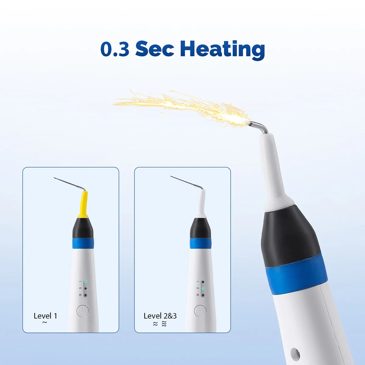 AZDENT Dental Endo Obturation Pen Plugger Guttapercha Obturationssystem Beheizter Stift Nadeln Kabelloses Wurzelkanal-Dentalwerkzeug – Detail 3
