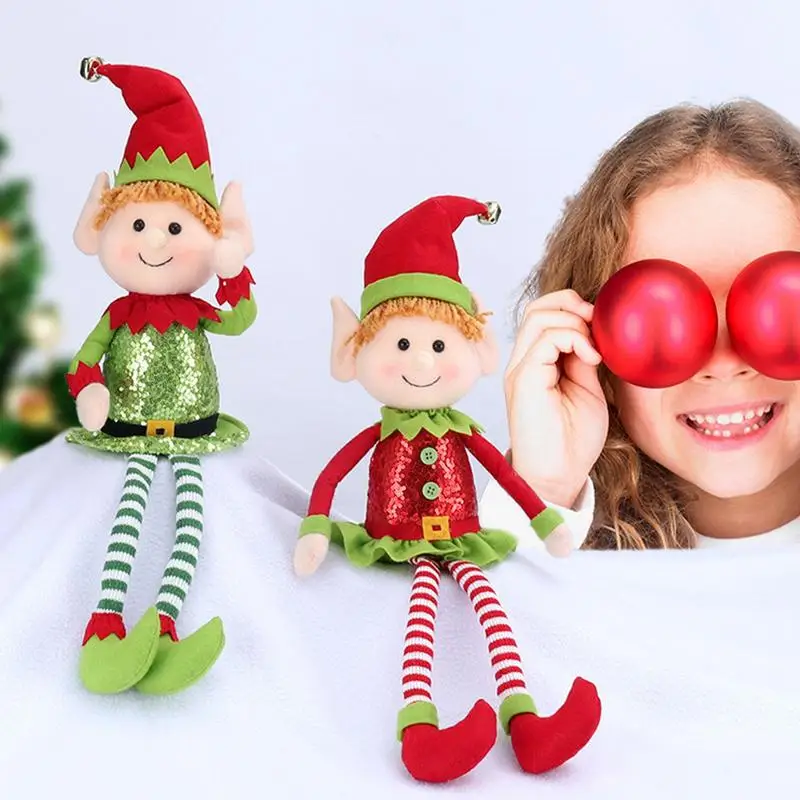 65CM Christmas Long-legged Elves Dolls  Badly Plush Toy  Collectible Figurines Desk Decor Home Decoration Christmas Party Favor