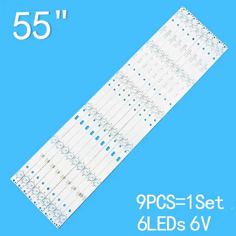 New 9PCS/lot 8A+1B 6LEDs 6V  For 55